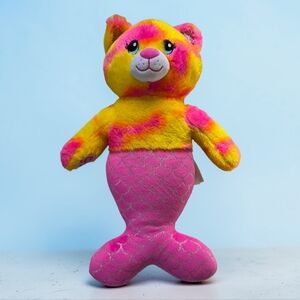 Build A Bear Mermaid Cat Colorful Plush Cat Mermaid Stuffed Animal
